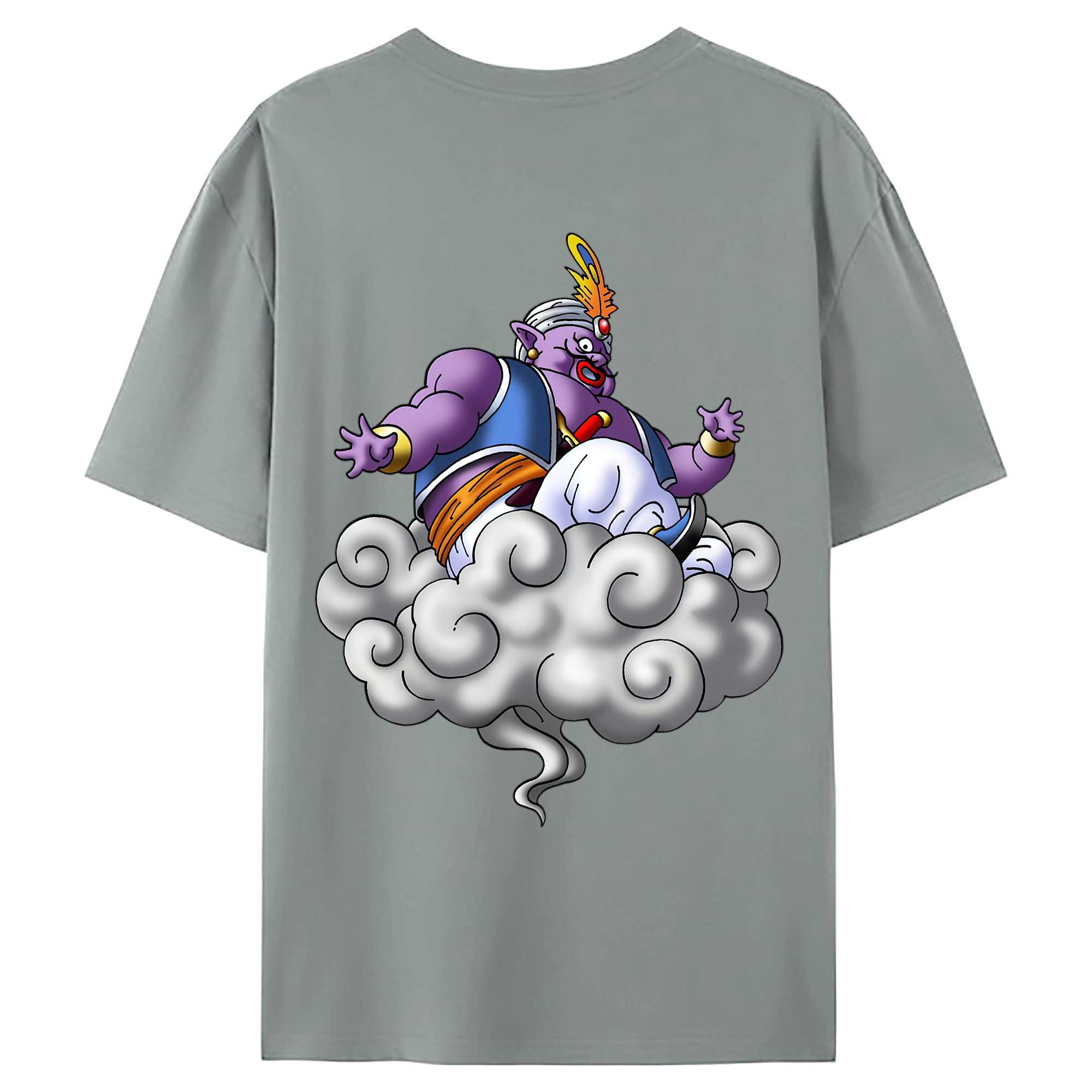 （画像用） ドラゴンクエスト Doragon Kuesuto Dragon Quest 綿100％ メンズ半袖Tシャツ（バックプリント） 通気性